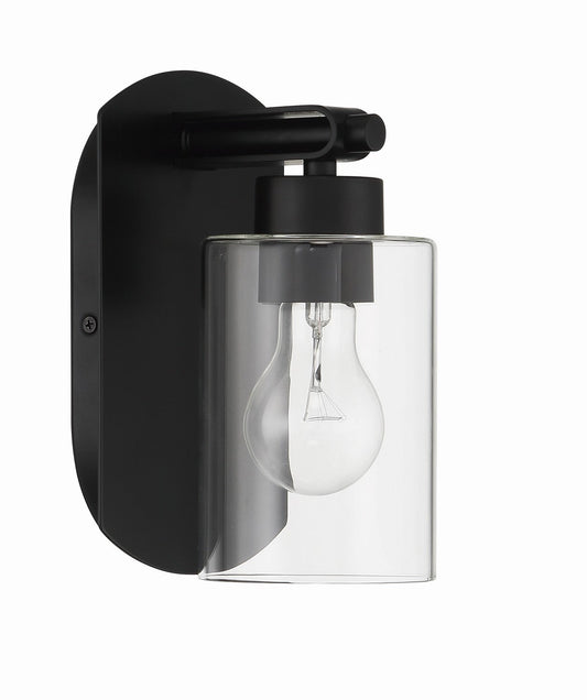  Hendrix 1-Light Wall Sconce In Flat Black