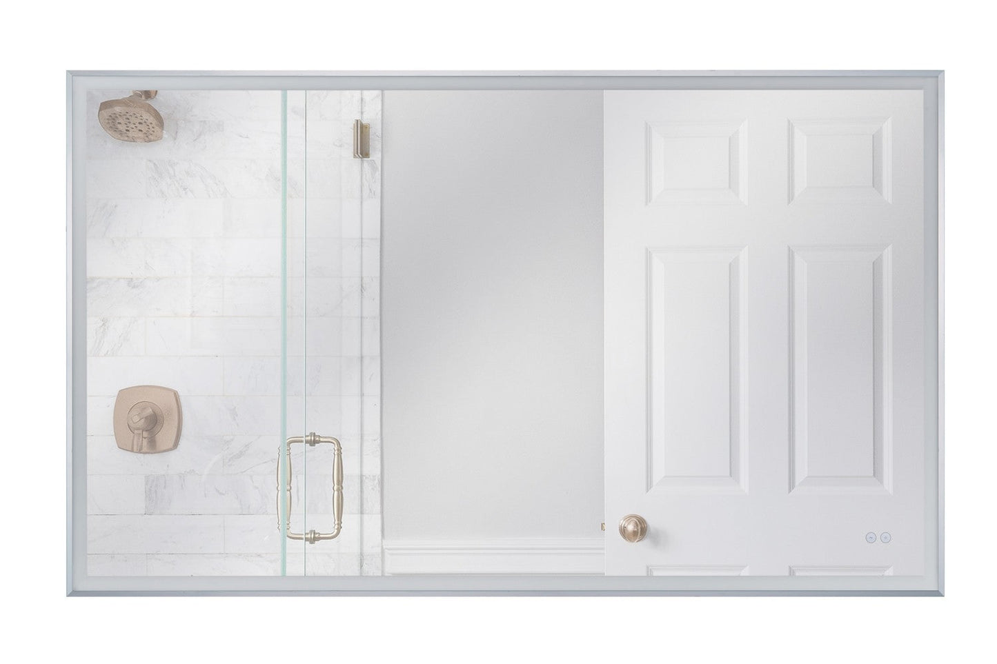  LED Mirror In Brushed Polished Nickel