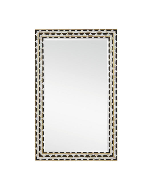  Macy Mirror In Natural & Brass