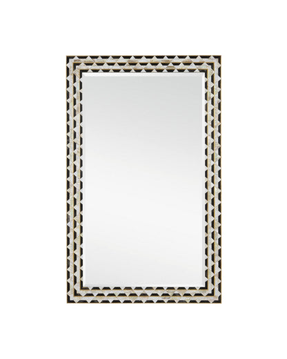  Macy Mirror In Natural & Brass