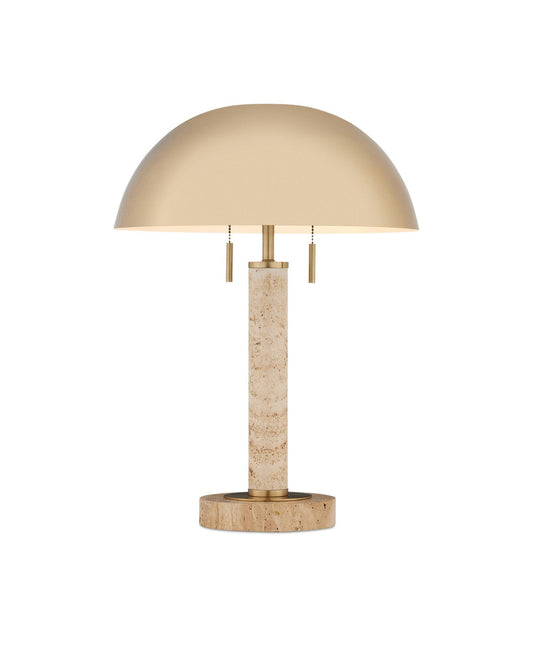  Miles 2-Light Table Lamp In Brass & Natural