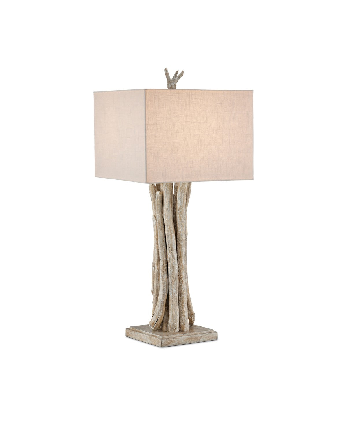  Driftwood 1-Light Table Lamp In Whitewashed Driftwood