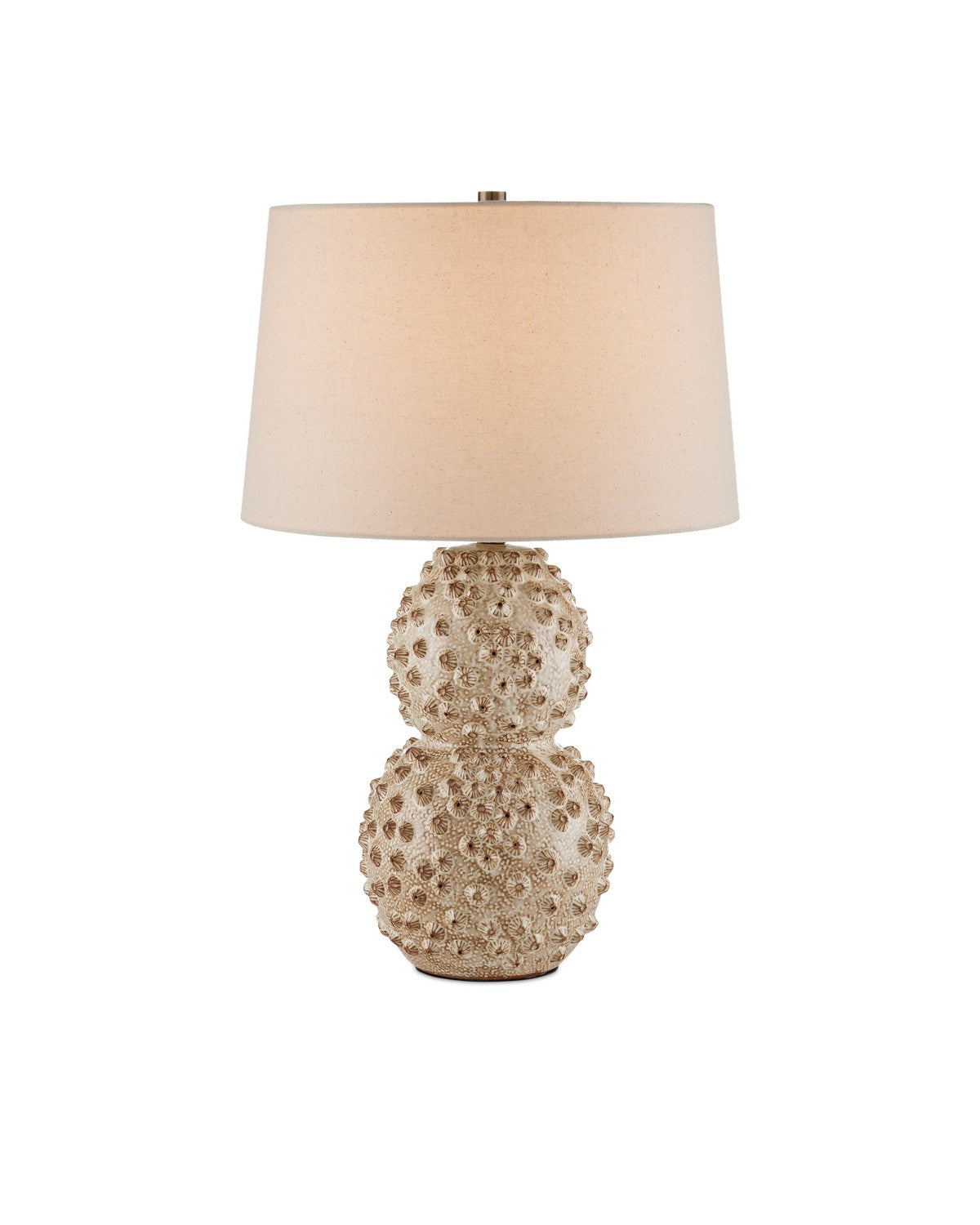  Barnacle 1-Light Table Lamp In Ivory & Brown