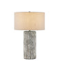  1-Light Table Lamp In Dark Gray & Off-White