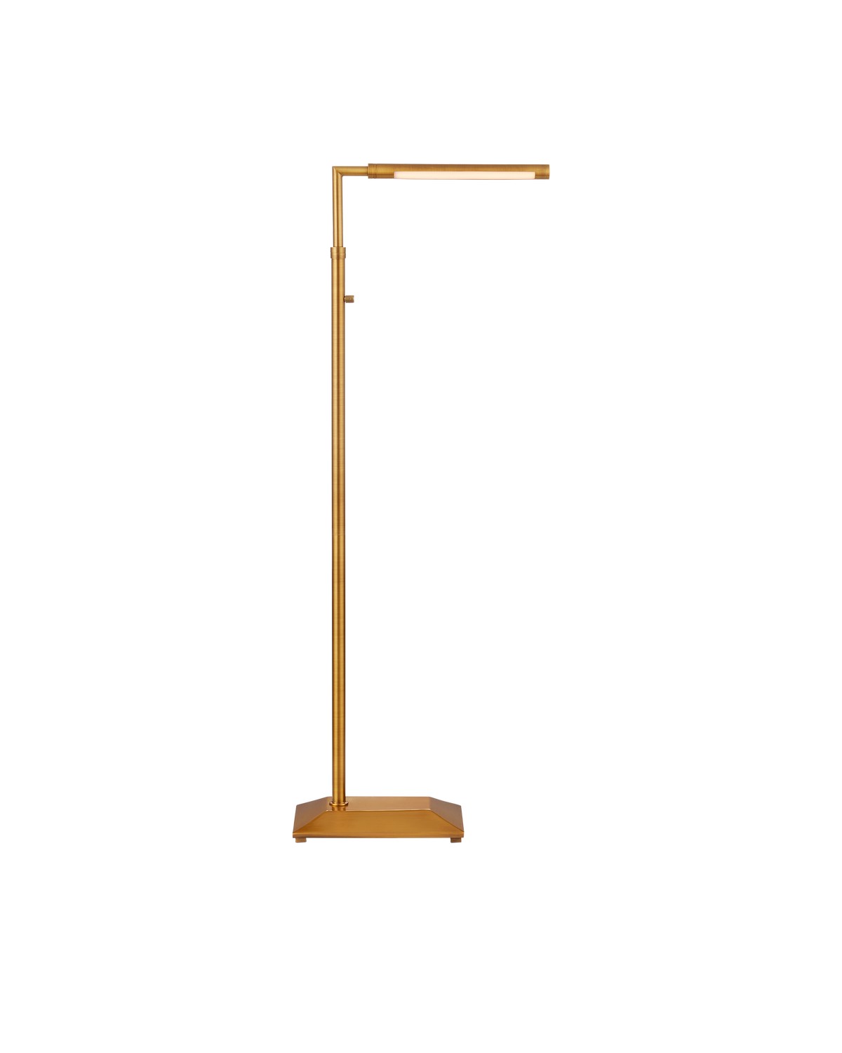  1-Light Floor Lamp In Antique Brass