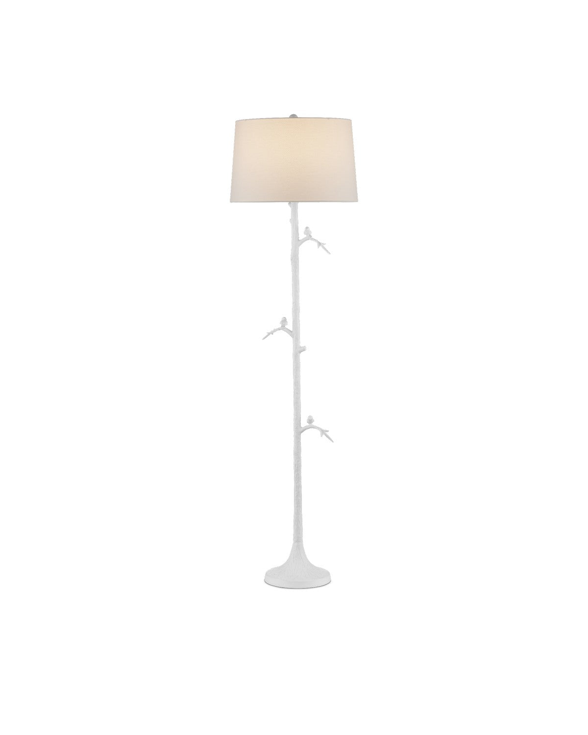 1-Light Floor Lamp In Gesso White