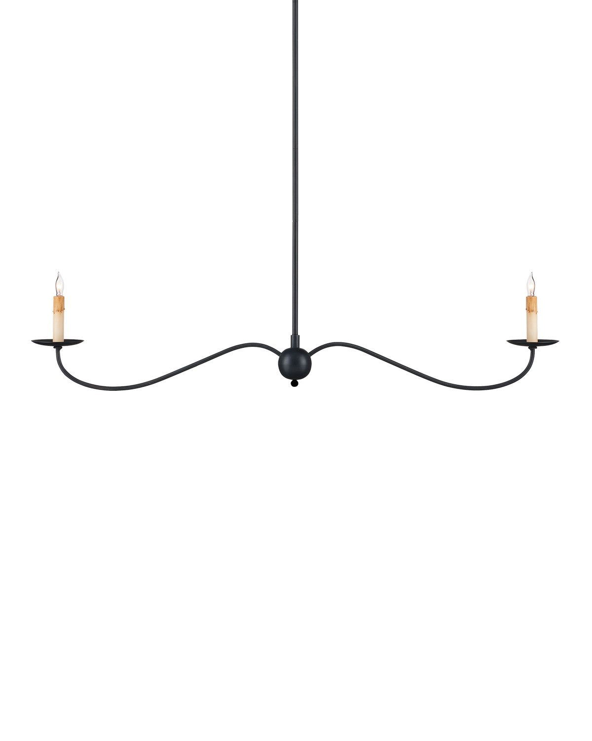  Saxon 2-Light Chandelier In Zanzibar Black