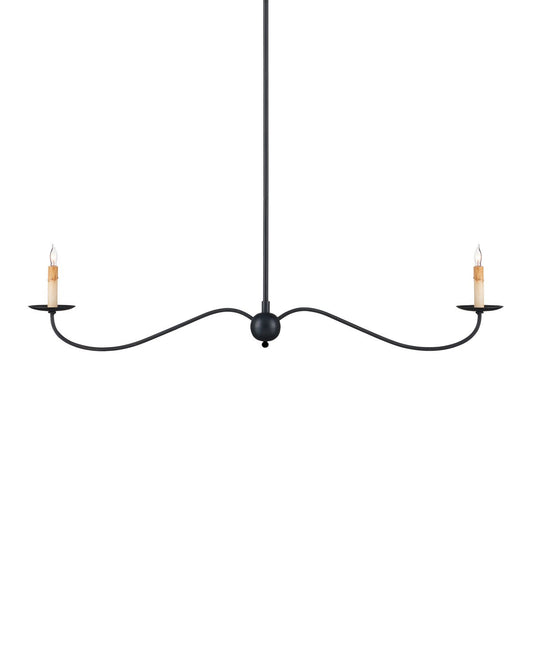  Saxon 2-Light Chandelier In Zanzibar Black