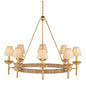  Vichy 8-Light Chandelier In Natural & Contemporary Gold Leaf