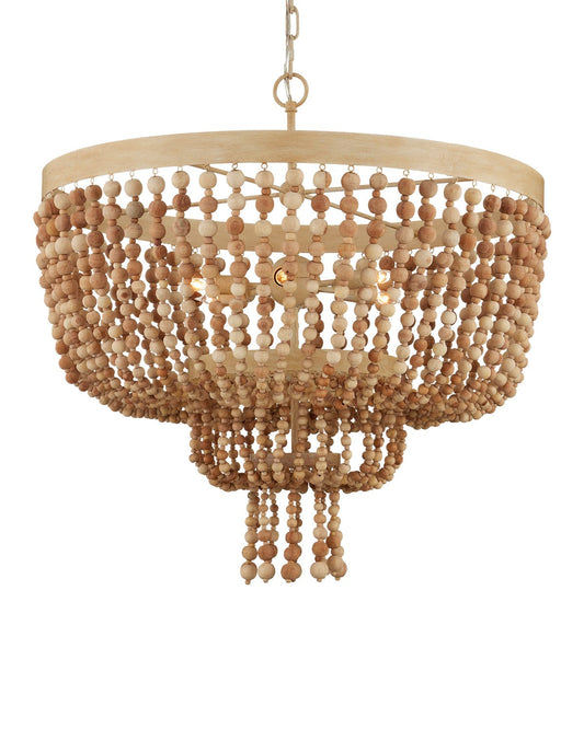  Sabia 6-Light Chandelier In Natural & Coco Cream