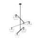  Lowing Six Light Chandelier In Blackened Forged