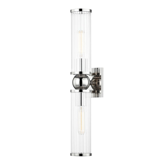  Malone 2-Light Wall Sconce In Polished Nickel