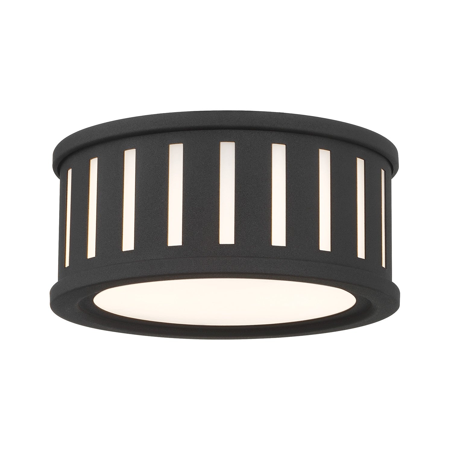 Kendal 2-Light Flush Mount In Black Forged
