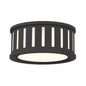  Kendal 2-Light Flush Mount In Black Forged