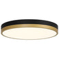  Coco LED Flush Mount In Black With Antique Brushed Brass
