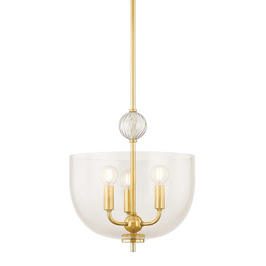  Arianne 3-Light Lantern In Aged Brass
