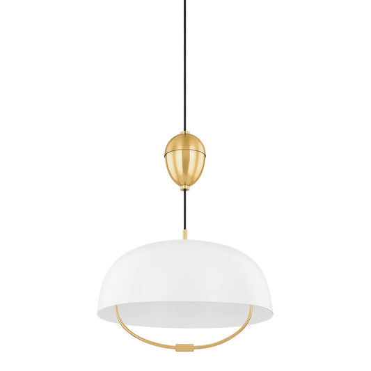  Liliana 1-Light Pendant In Aged Brass/Soft White