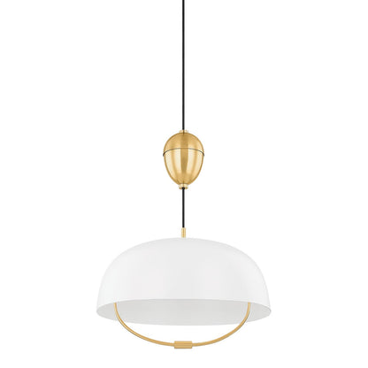  Liliana 1-Light Pendant In Aged Brass/Soft White