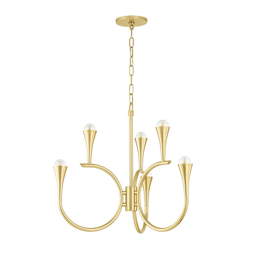  Aviana 6-Light Chandelier In Aged Brass