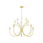  Aviana Ten Light Chandelier In Aged Brass