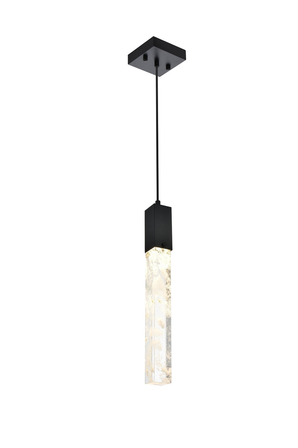  Aurora 1-Light Pendant In Black And Clear