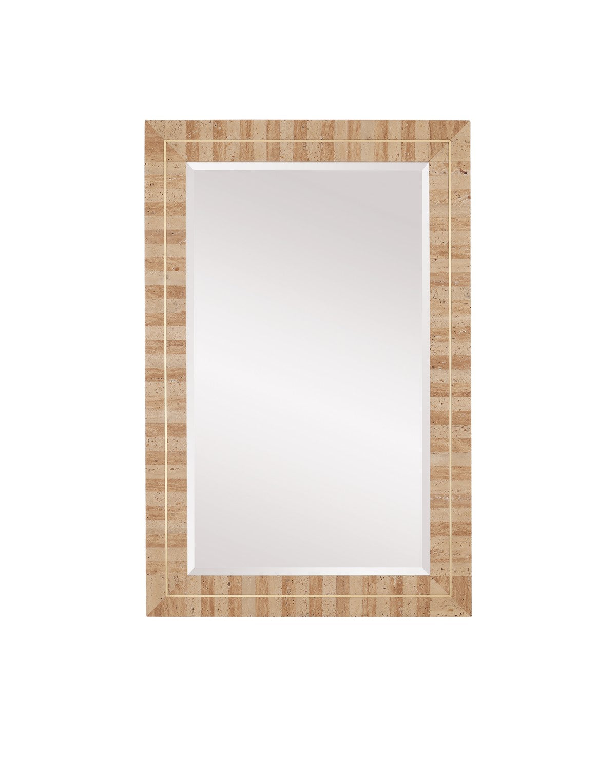  Dezi Mirror In Natural & Brass