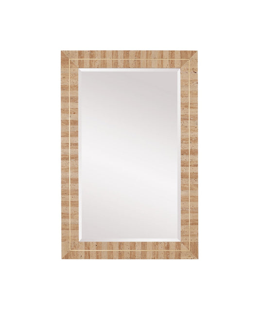  Dezi Mirror In Natural & Brass