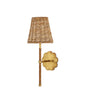  Savoie LED Wall Sconce In Contemporary Gold Leaf & Natural
