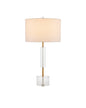  Deville 1-Light Table Lamp In Clear & Antique Brass