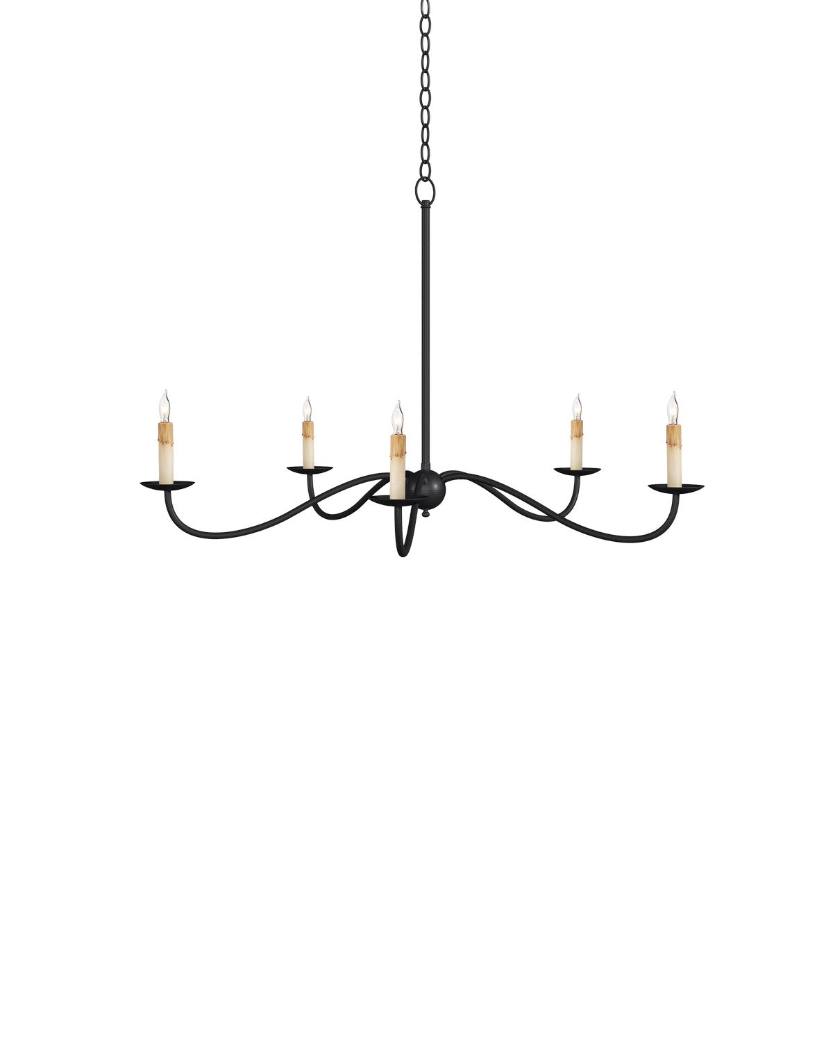  Saxon 5-Light Chandelier In Zanzibar Black