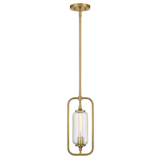  Holton 1-Light Mini-Pendant In Warm Brass