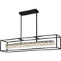 Dazzle LED Linear Chandelier In Matte Black