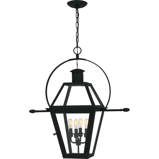 Rue De Royal 4-Light Outdoor Hanging Lantern In Earth Black