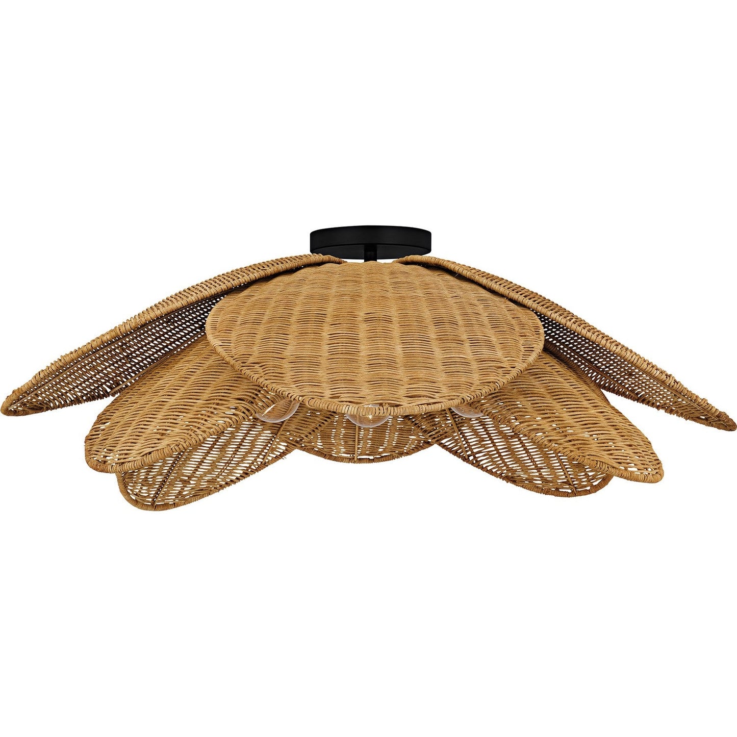 Willa 4-Light Semi-Flush Mount In Matte Black