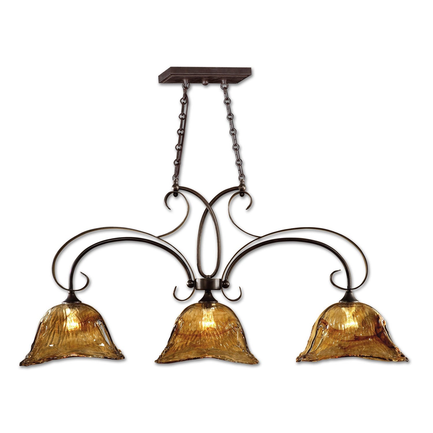  Uttermost's Vetraio 3 Lt Bronze Kitchen Island Light Designed By Carolyn Kinder