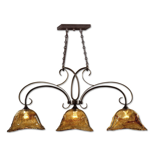  Uttermost's Vetraio 3 Lt Bronze Kitchen Island Light Designed By Carolyn Kinder