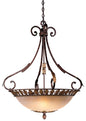  Zaragoza 5-Light Bowl Pendant In Golden Bronze With Salon Scavo Glass