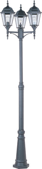 Maxim 3-Light Outdoor Pole/Post Lantern In Black