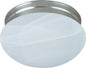 Maxim Essentials 2-Light Flush Mount In Satin Nickel With Marble Glass