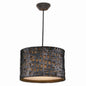  Uttermost's Alita Aged Black Drum Pendant Designed By Carolyn Kinder