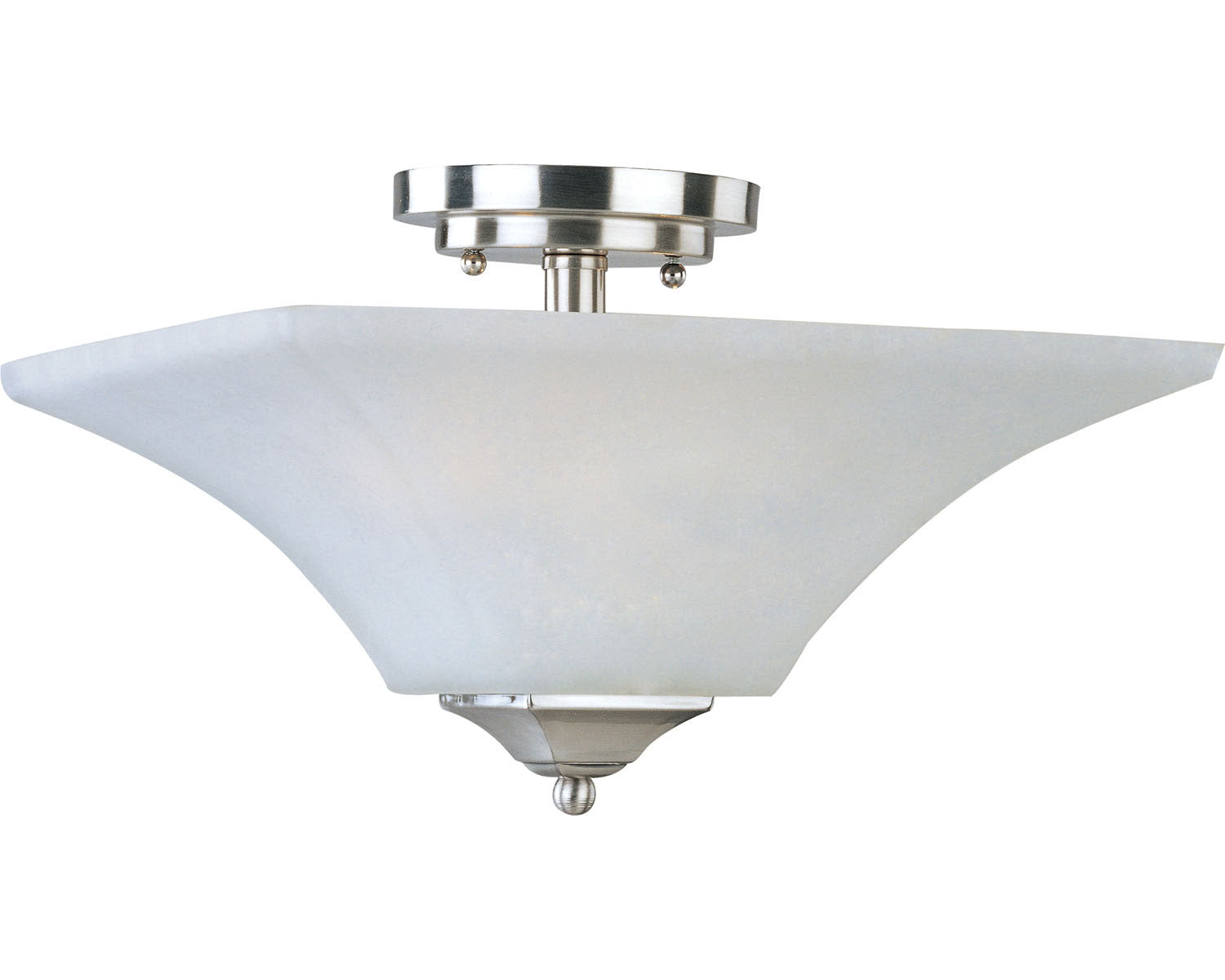 Maxim Aurora 2-Light Semi-Flush Mount In Satin Nickel