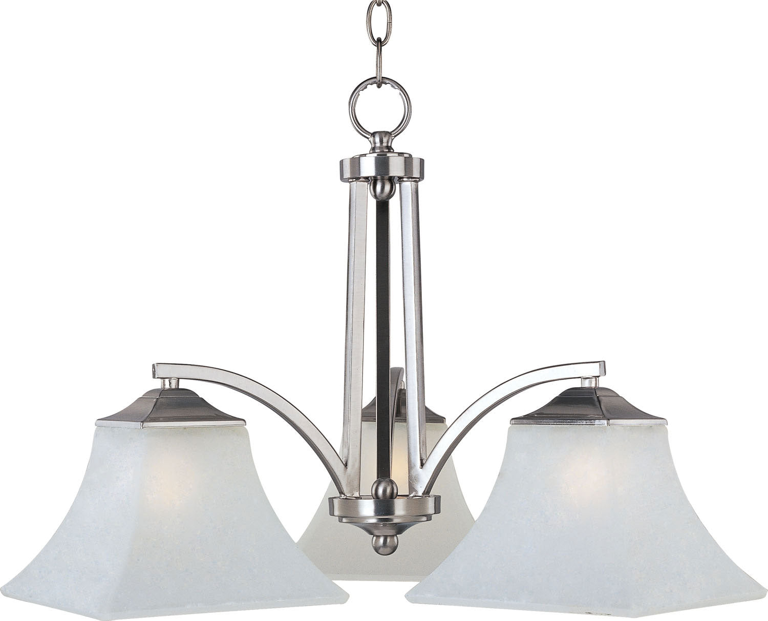 Maxim Aurora 3-Light Chandelier In Satin Nickel