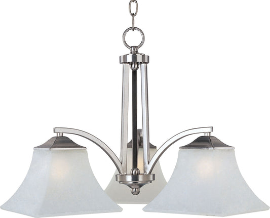 Maxim Aurora 3-Light Chandelier In Satin Nickel