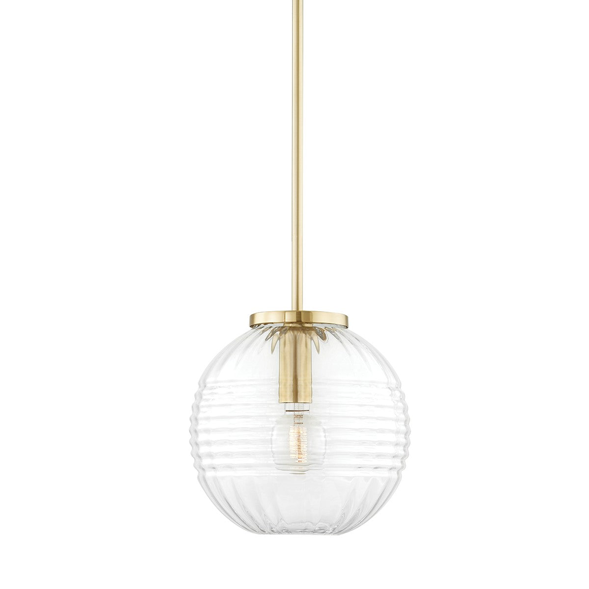  Bay Ridge 1-Light Pendant In Aged Brass