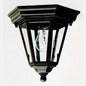 Maxim Westlake Cast 1-Light Outdoor Ceiling Mount In Black With Clear Glass