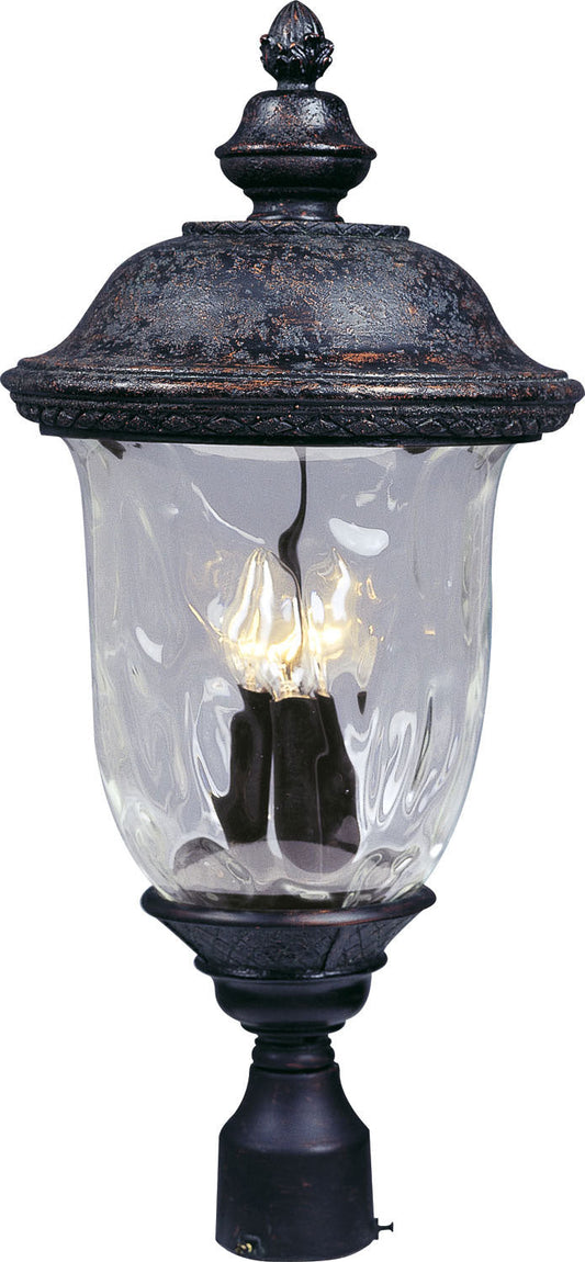 Maxim Carriage House DC 3-Light Outdoor Pole/Post Lantern In Oriental Bronze