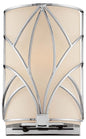  Storyboard 1-Light Wall Sconce In Chrome With Etched Opal Glass
