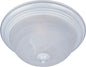 Maxim Essentials 3-Light Flush Mount In White With Marble Glass