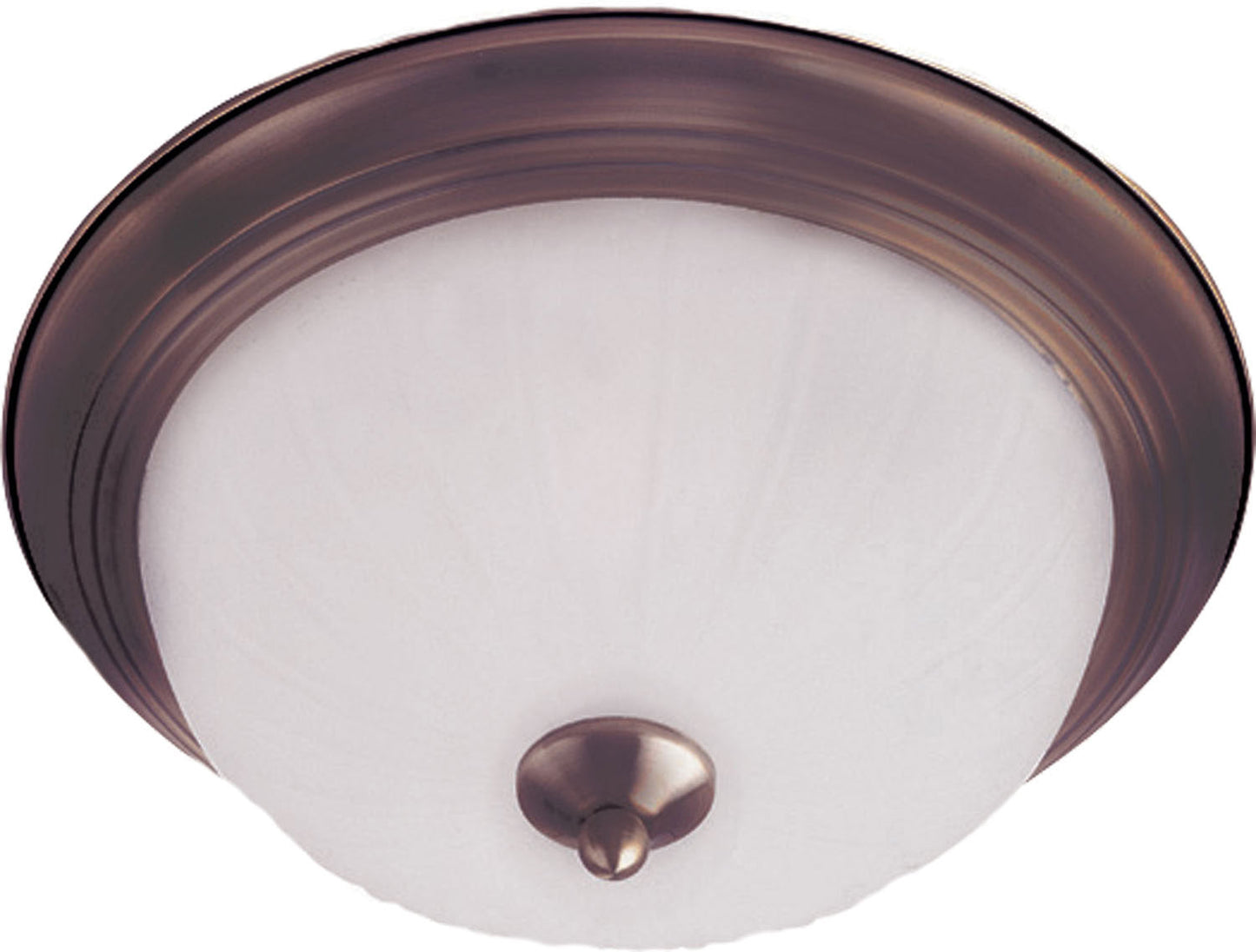 Maxim Essentials 2-Light Flush Mount In Oil Rubbed Bronze With Frosted Glass
