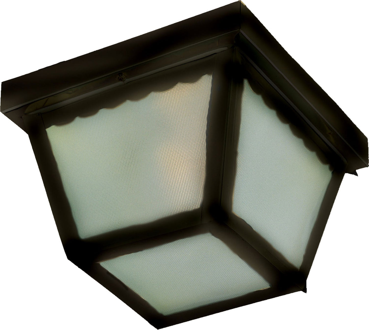 Maxim Outdoor Essentials 2-Light Outdoor Ceiling Mount In Black With Frosted Glass